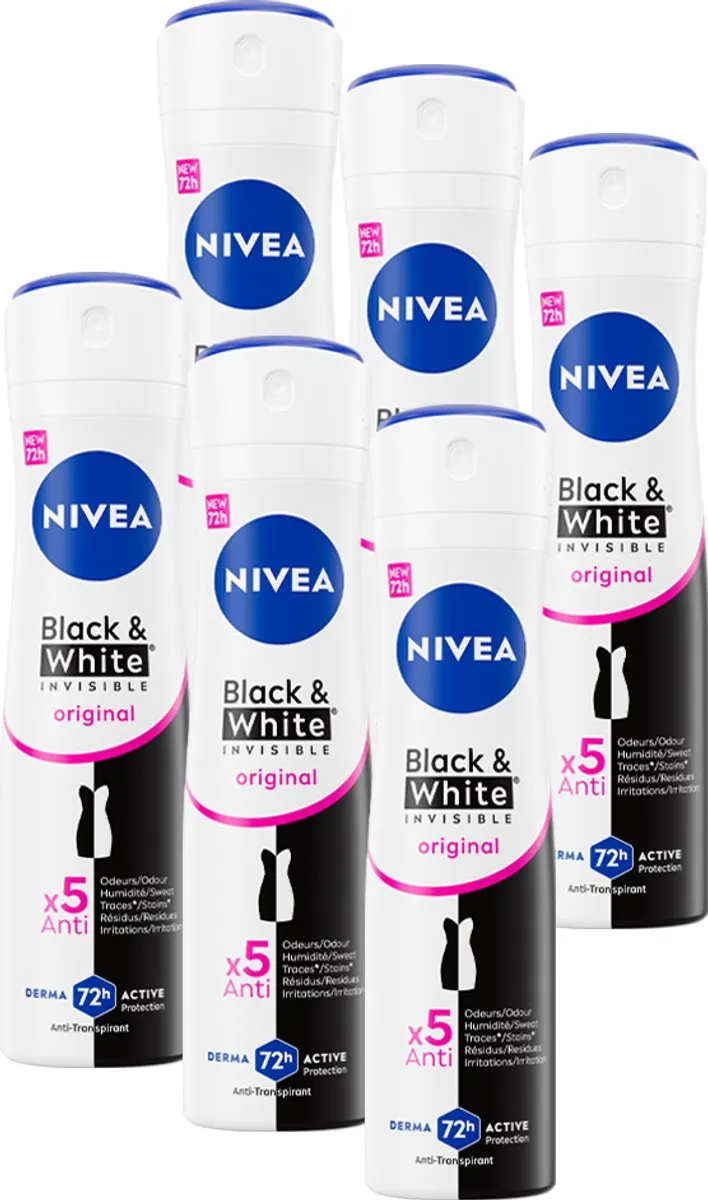 NIVEA Invisible Black & White Anti-Transpirant Spray 72H