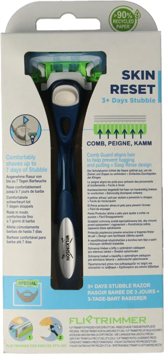 Wilkinson Sword Hydro Comfort Scheermes Skin Reset - 3 Bladen - Groen/Blauw