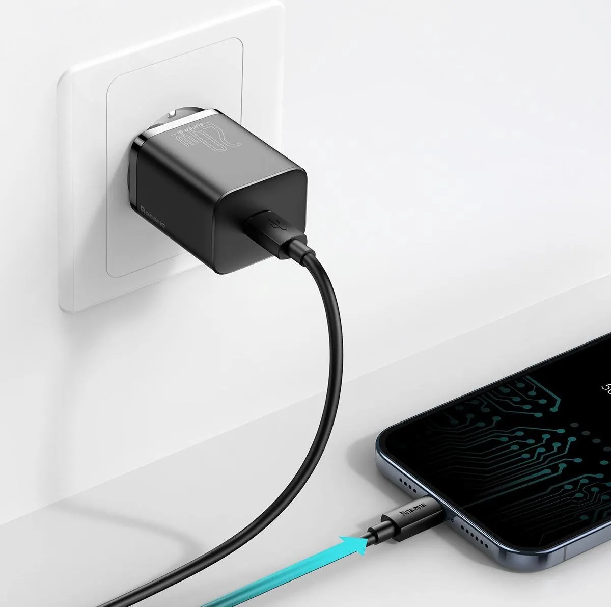 Baseus CCSUP-B01 USB-C Snellader 20W - Zwart
