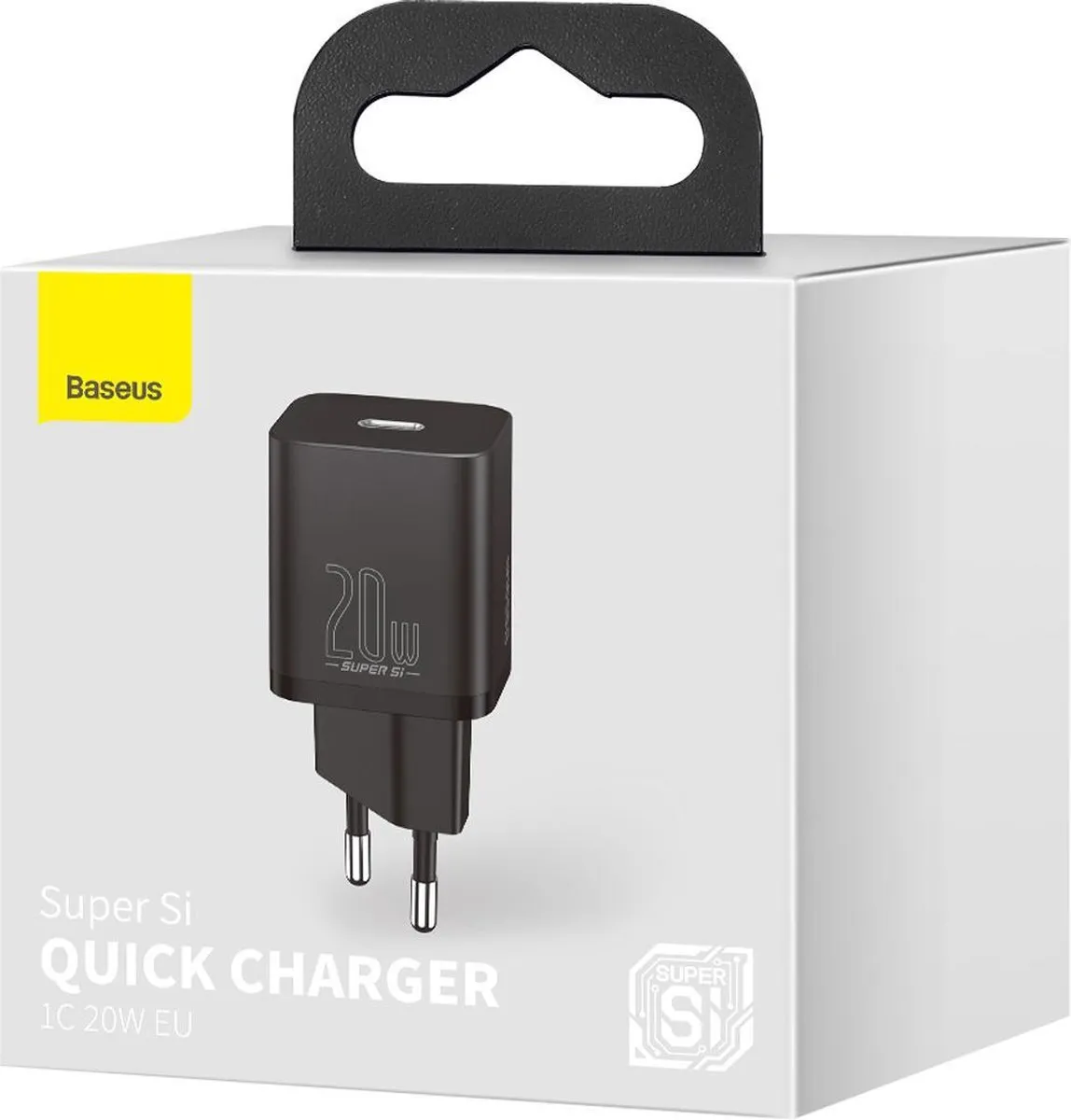 Baseus CCSUP-B01 USB-C Snellader 20W - Zwart - afbeelding 6 van 6