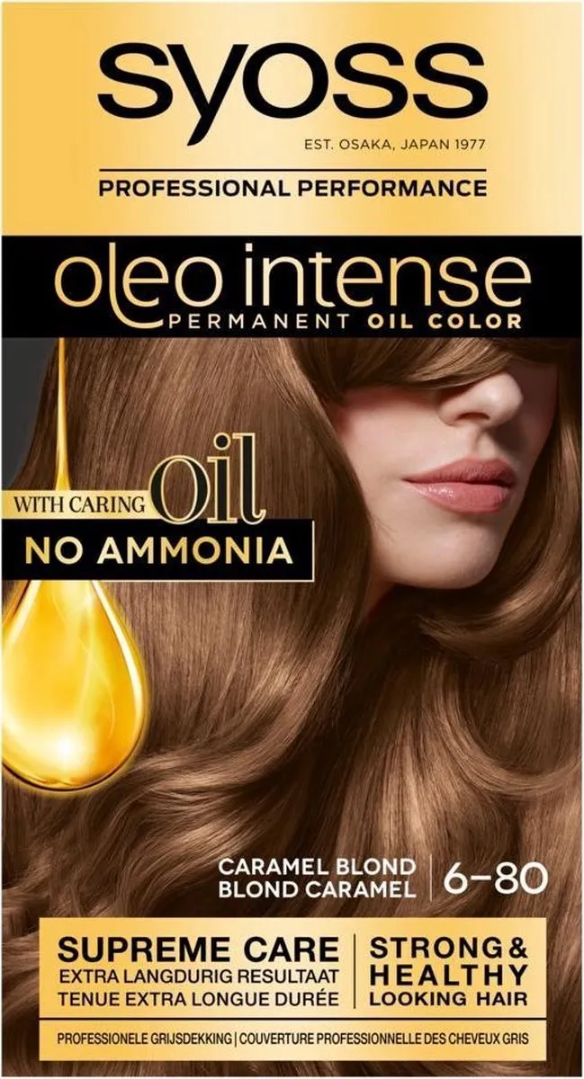 SYOSS Oleo Intense Haarverf 6-80 Caramelblond - 12 Stuks