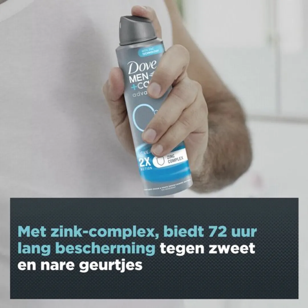 Dove Men+Care Deo Spray Clean Comfort 0% - 20 Stuks