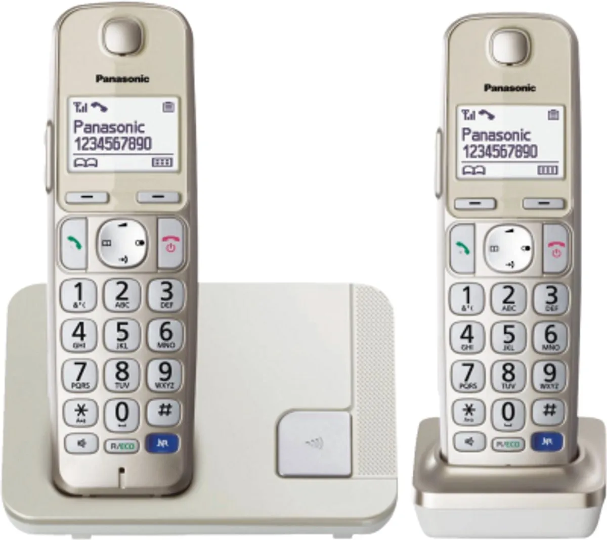 Panasonic KX-TGE212NLN Duo DECT Telefoon - 2 Handsets - Champagne