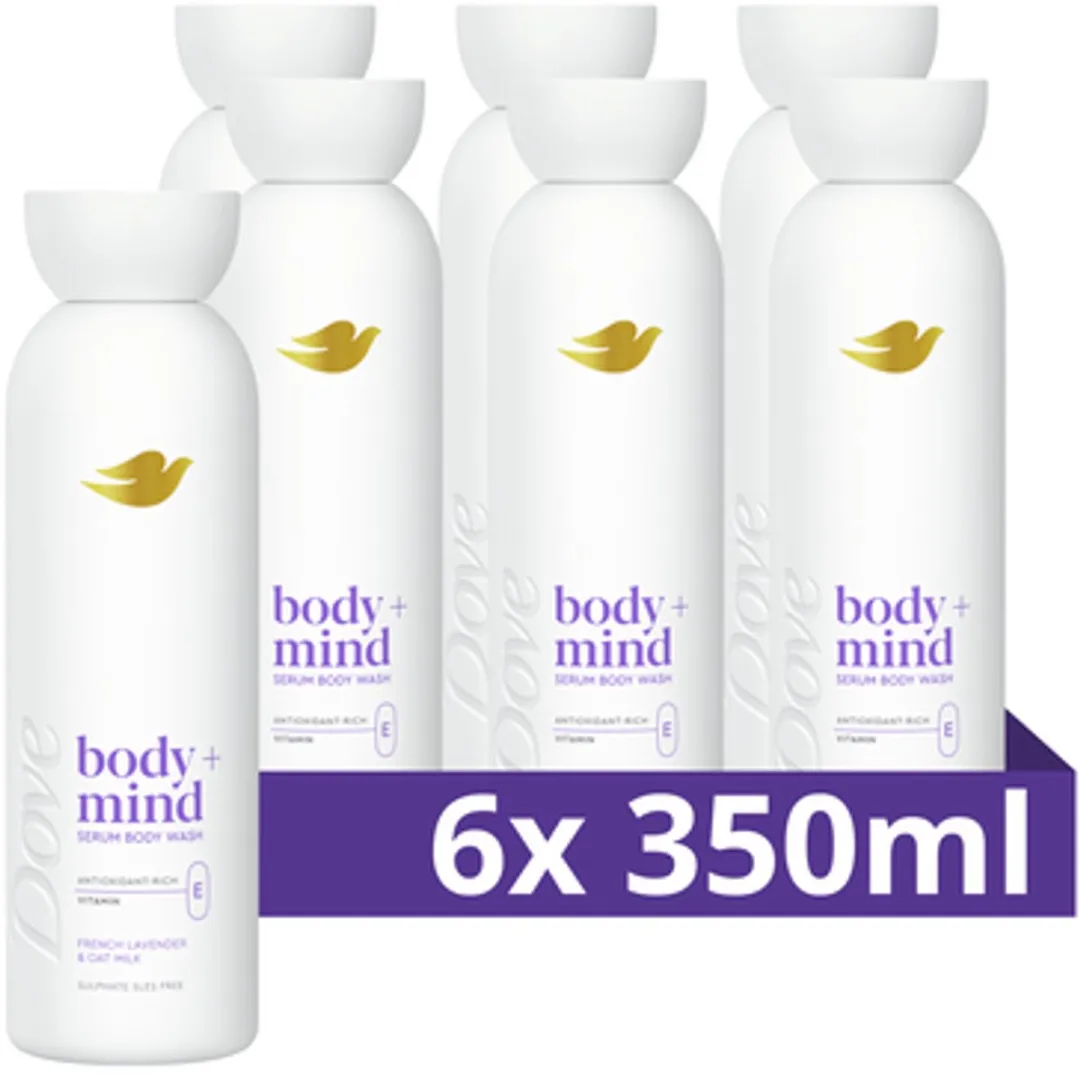 Dove Body+Mind Douchegel French Lavender & Oat Milk - 6x350ml