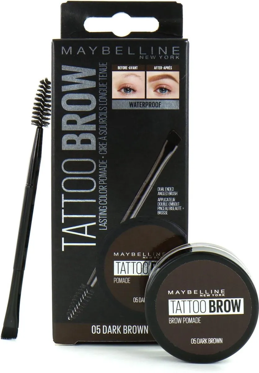 Maybelline Tattoo Brow Waterproof Pomade 05 Donkerbruin 3.5ml