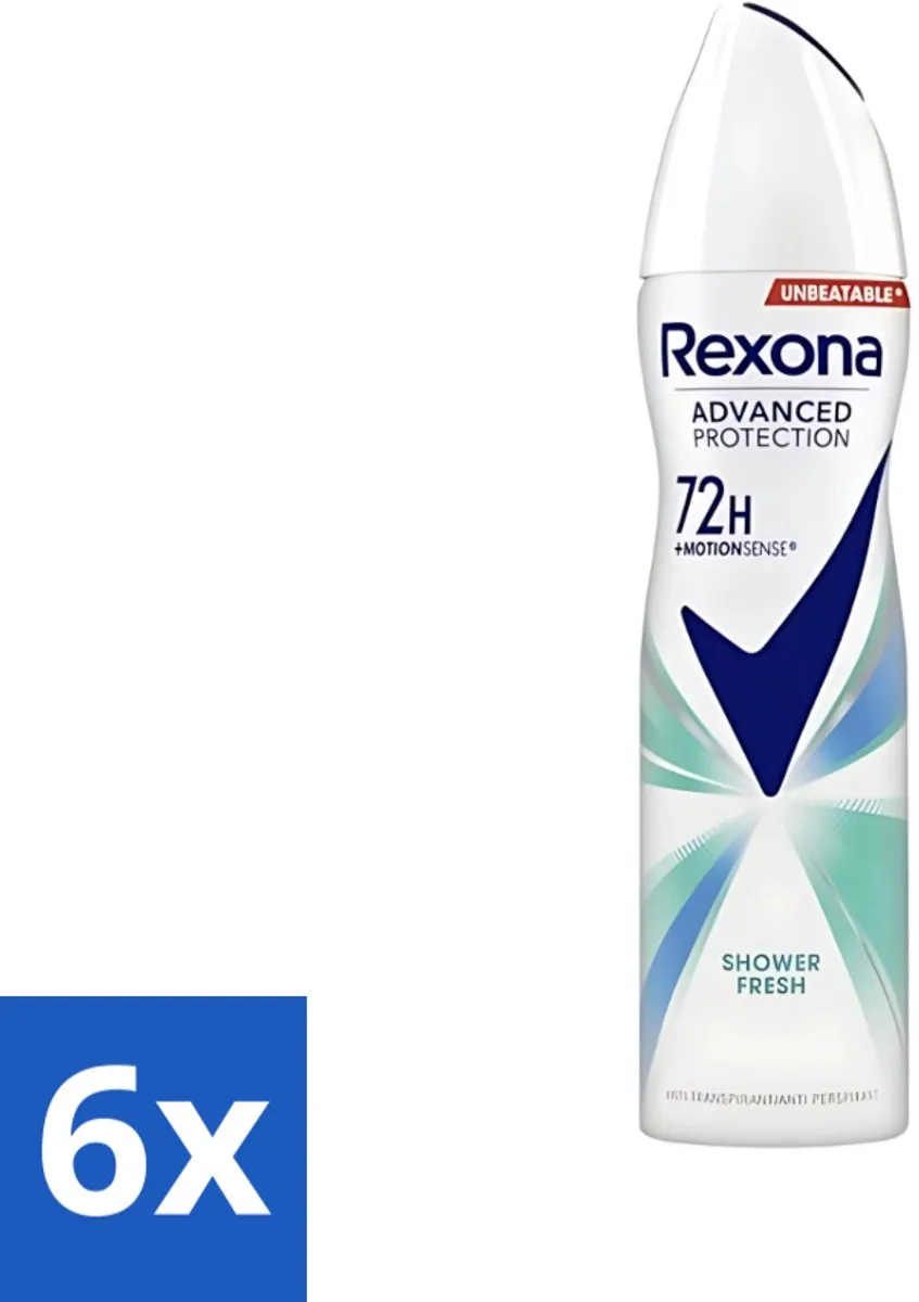 Rexona Deodorant Spray Advanced Protection Shower Fresh 150ml - 6 Stuks