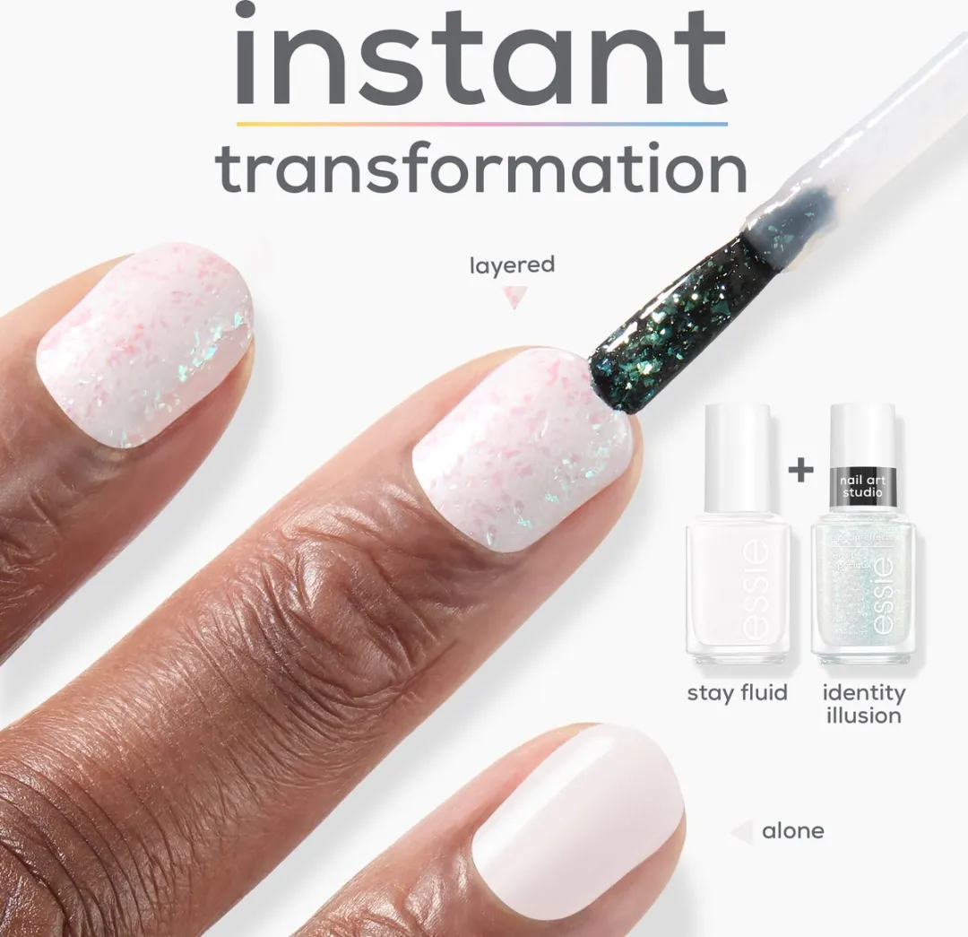essie Nail Art Studio 7 Identity Illusion Nagellak - Glinsterend wit 13,5ml