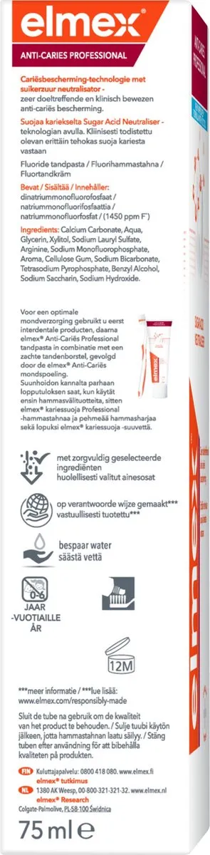 Elmex Anti Cariës Tandpasta 300ml - 4 Stuks
