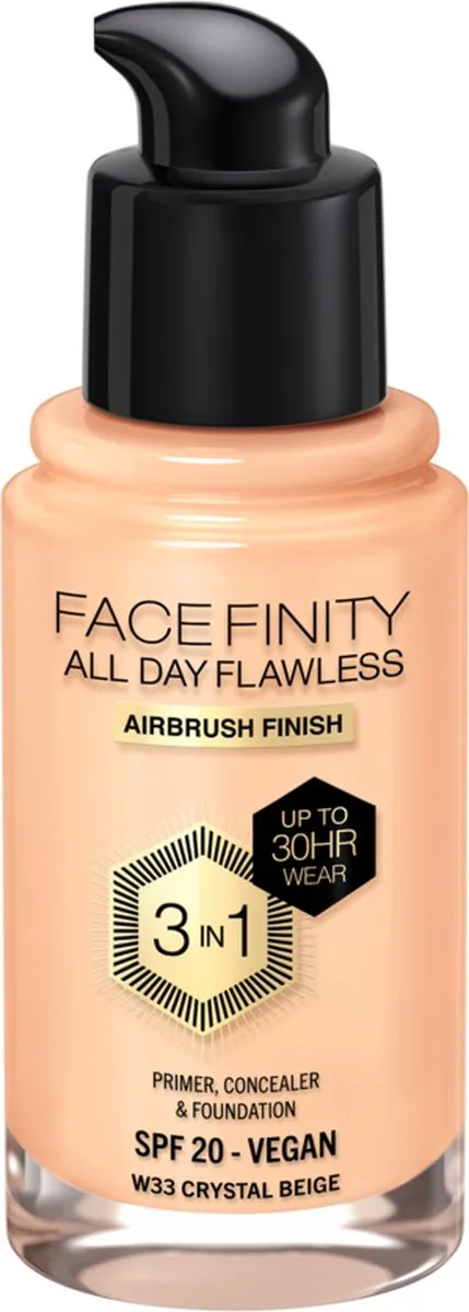 Max Factor Facefinity Foundation W33 Crystal Beige 30ml