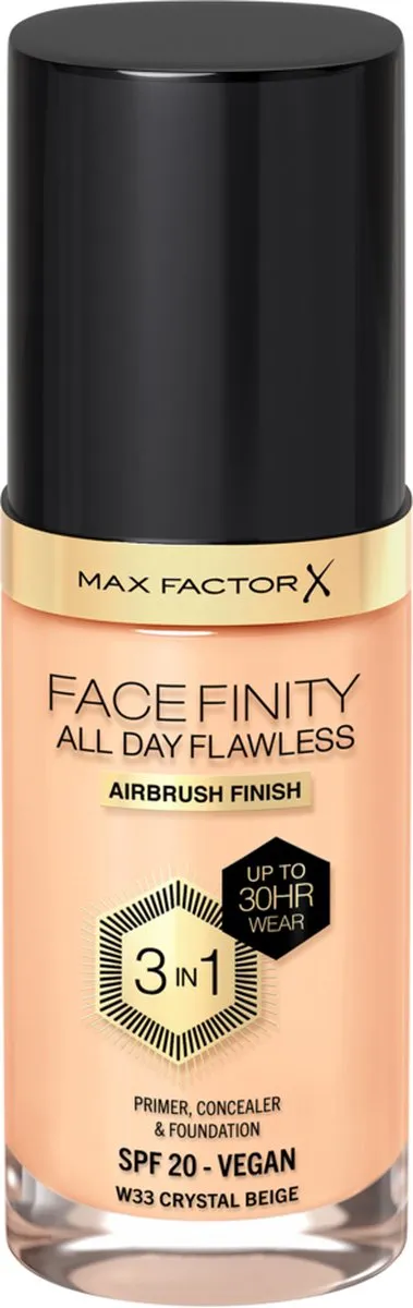Max Factor Facefinity Foundation W33 Crystal Beige 30ml