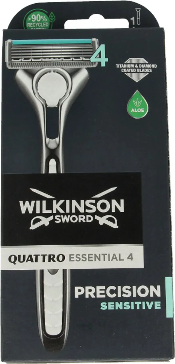 Wilkinson Sword Quattro Scheermes Essential 4 - Metallic