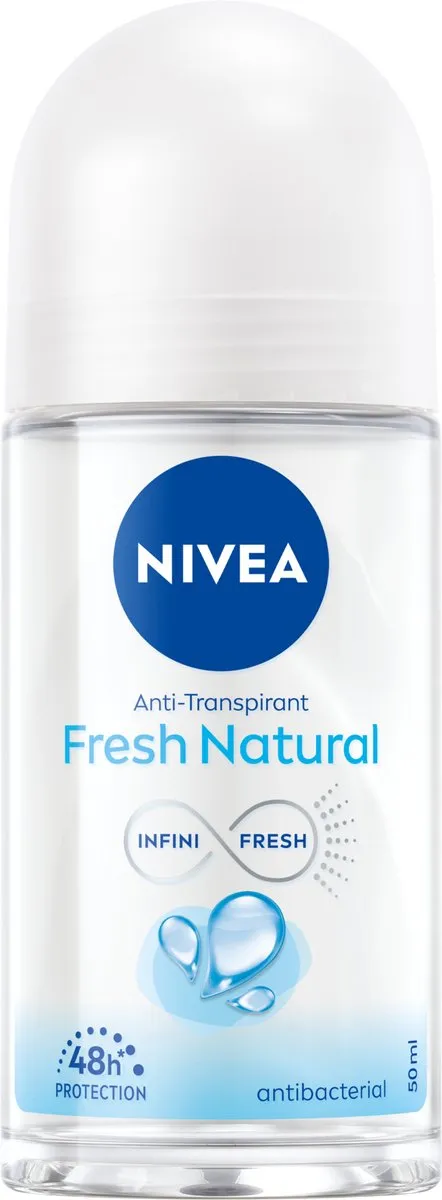 NIVEA Fresh Natural Anti-transpirant Deo Roller 50ml - 6 Stuks