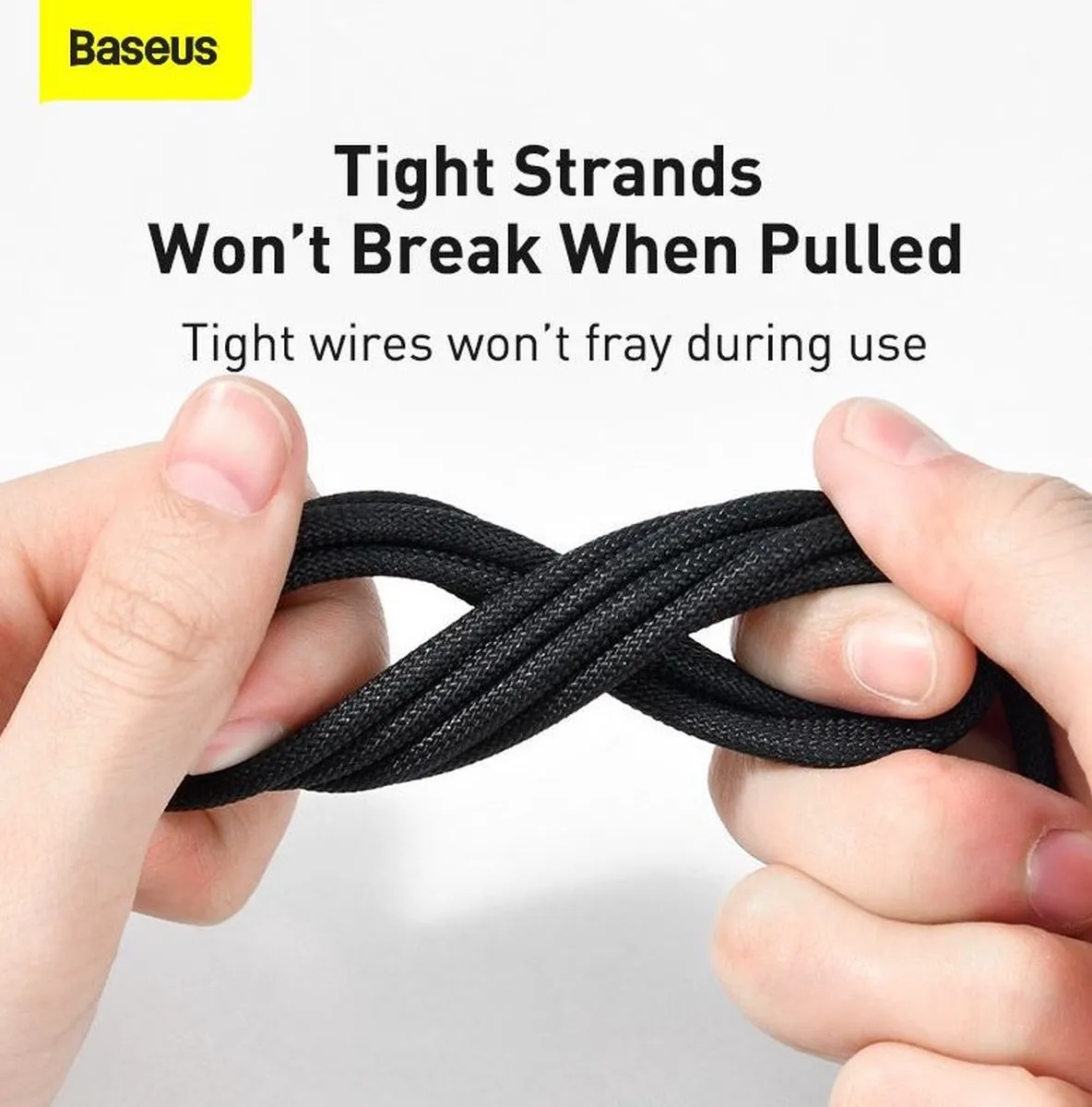 Baseus Tungsten CALWJ-A01 USB-Lightningkabel 2,4A - 2m - Zwart