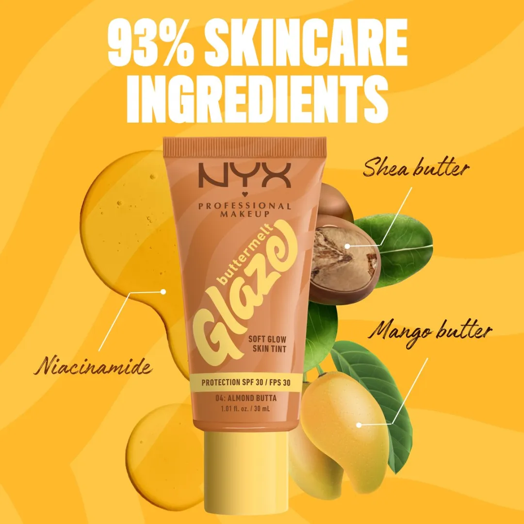 NYX Professional Makeup Buttermelt Glaze Foundation Almond Butta 30ml