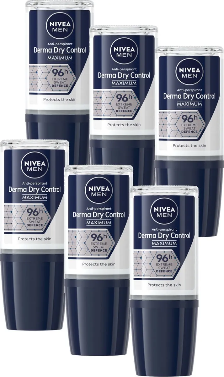 NIVEA MEN Derma Control Maximum Deo Roller 6x50ml