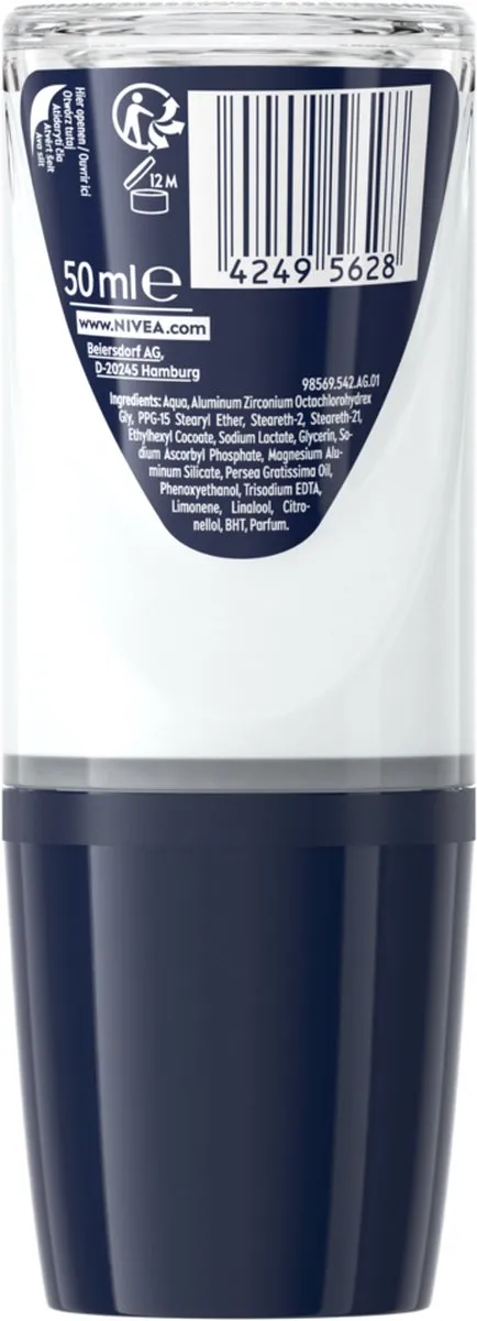 NIVEA MEN Derma Control Maximum Deo Roller 6x50ml - Hout & amber