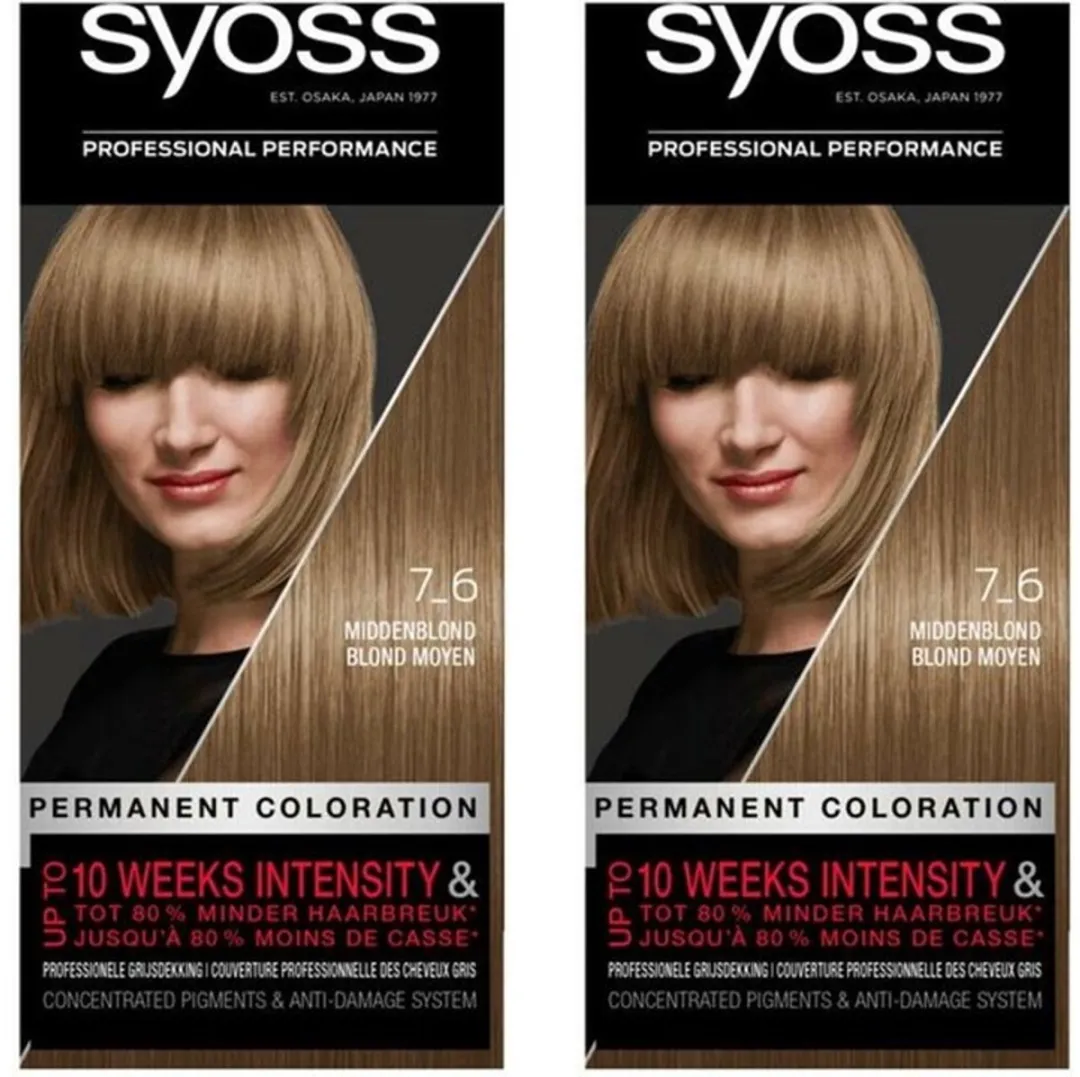 SYOSS Color Baseline 7-6 Middenblond Permanent Haarkleur 230ml