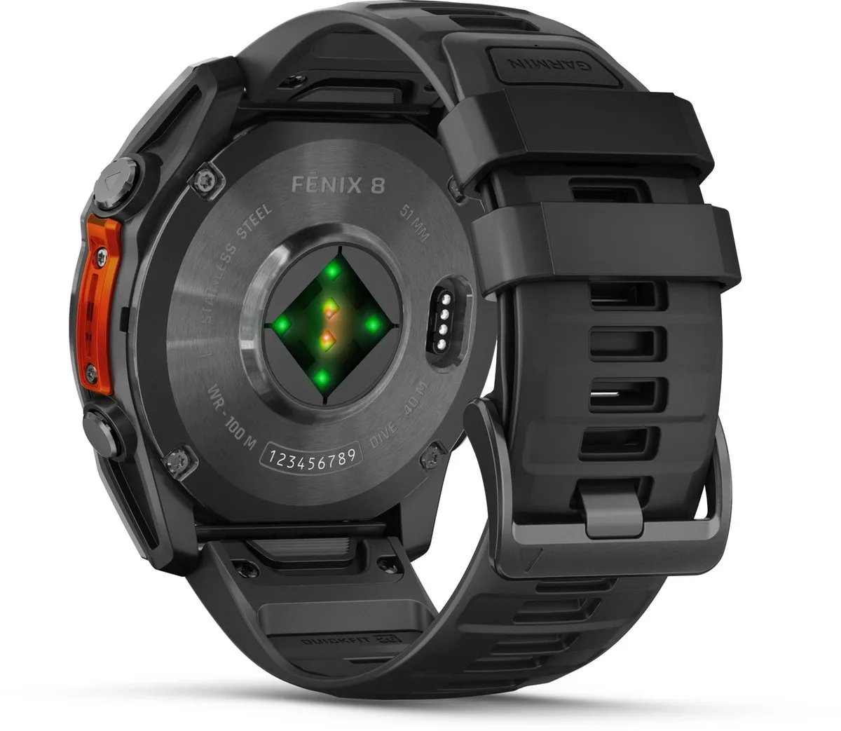Garmin fēnix 8 51mm Multisport Smartwatch - AMOLED - Donkergrijs/Zwart