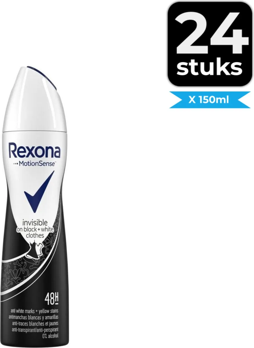 Rexona Invisible Deodorant Spray - 150ml x 24