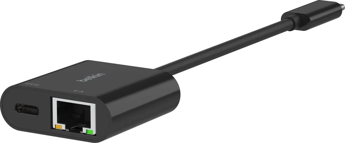 Belkin Connect USB-C/Ethernet- en Oplaadadapter 100W 1000 Mbit/s - Zwart