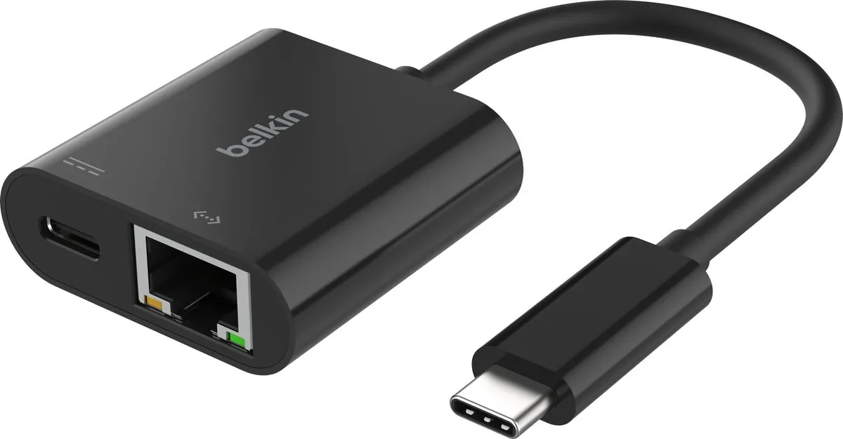 Belkin Connect USB-C/Ethernet- en Oplaadadapter 100W 1000 Mbit/s
