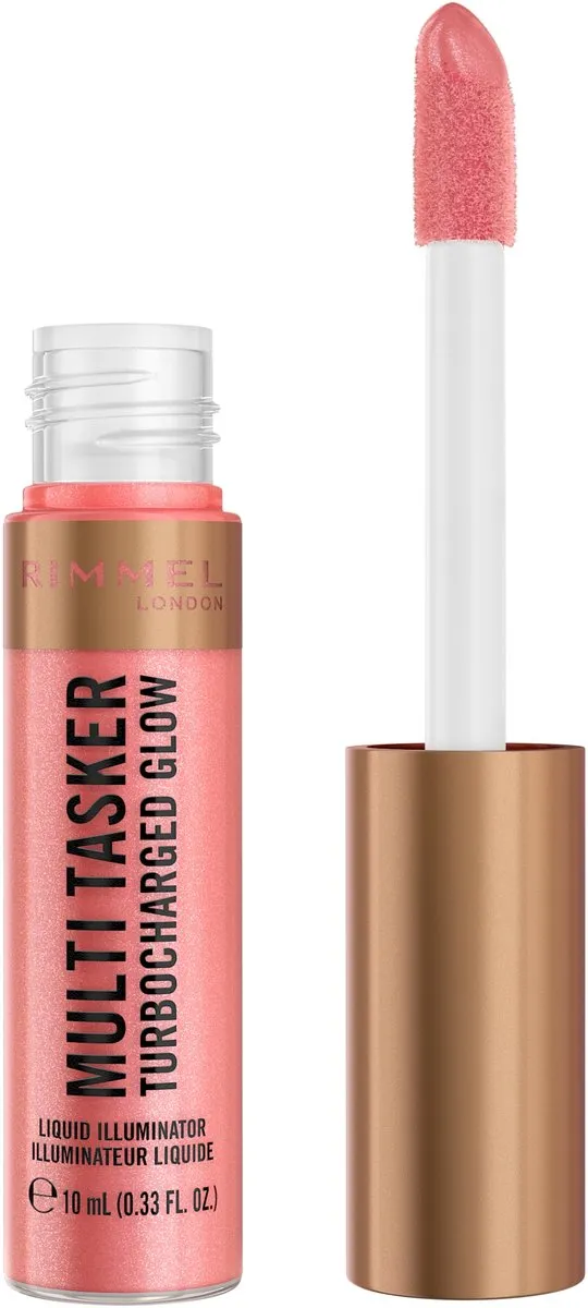 Rimmel London Multi Tasker Turbocharged Glow Liquid Illuminator 002 Rosy Rebel - 10ml