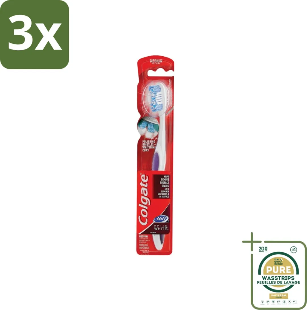 Colgate 360 Optic White Medium Tandenborstels