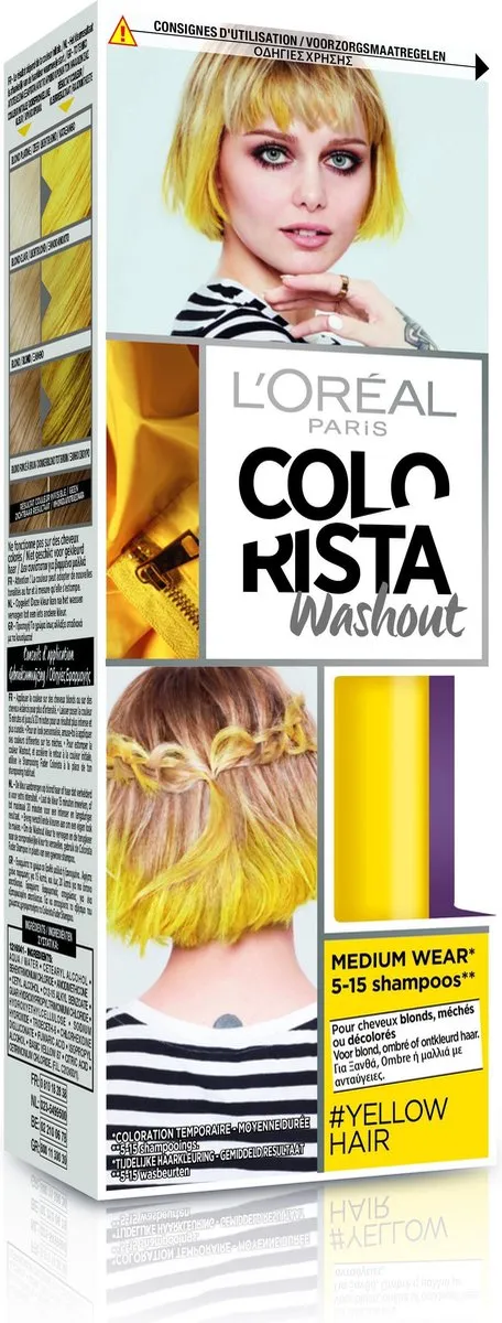 L'Oréal Paris Colorista Yellow Washout Oranje Kleurspoeling 80ml