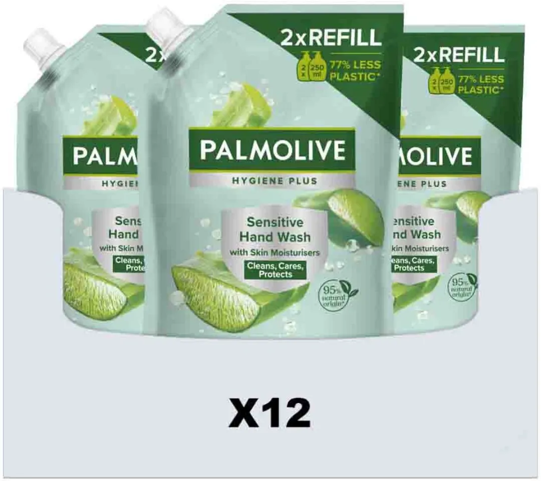 Palmolive Handzeep Navulling Hygiene Plus Sensitive 12x500ml
