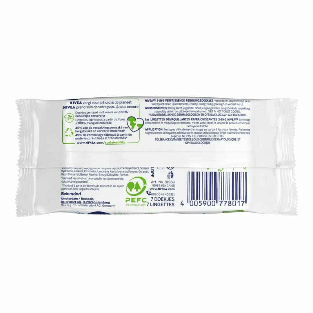 NIVEA Verfrissende Reinigingsdoekjes Mini - 42 Stuks