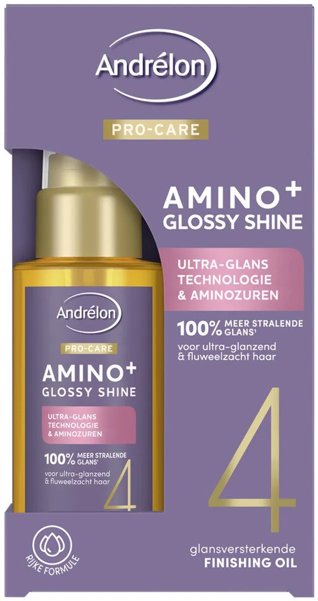 Andrélon – Finishing Oil – Pro Care Amino+ Glossy Shine – 50 ml - 1 stuk