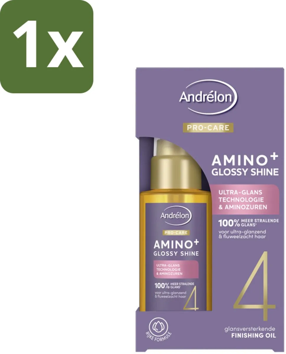 Andrélon – Finishing Oil – Pro Care Amino+ Glossy Shine – 50 ml - 1 stuk