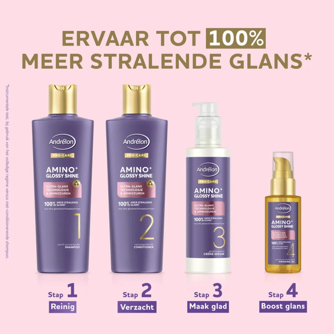 Andrélon – Finishing Oil – Pro Care Amino+ Glossy Shine – 50 ml - 1 stuk