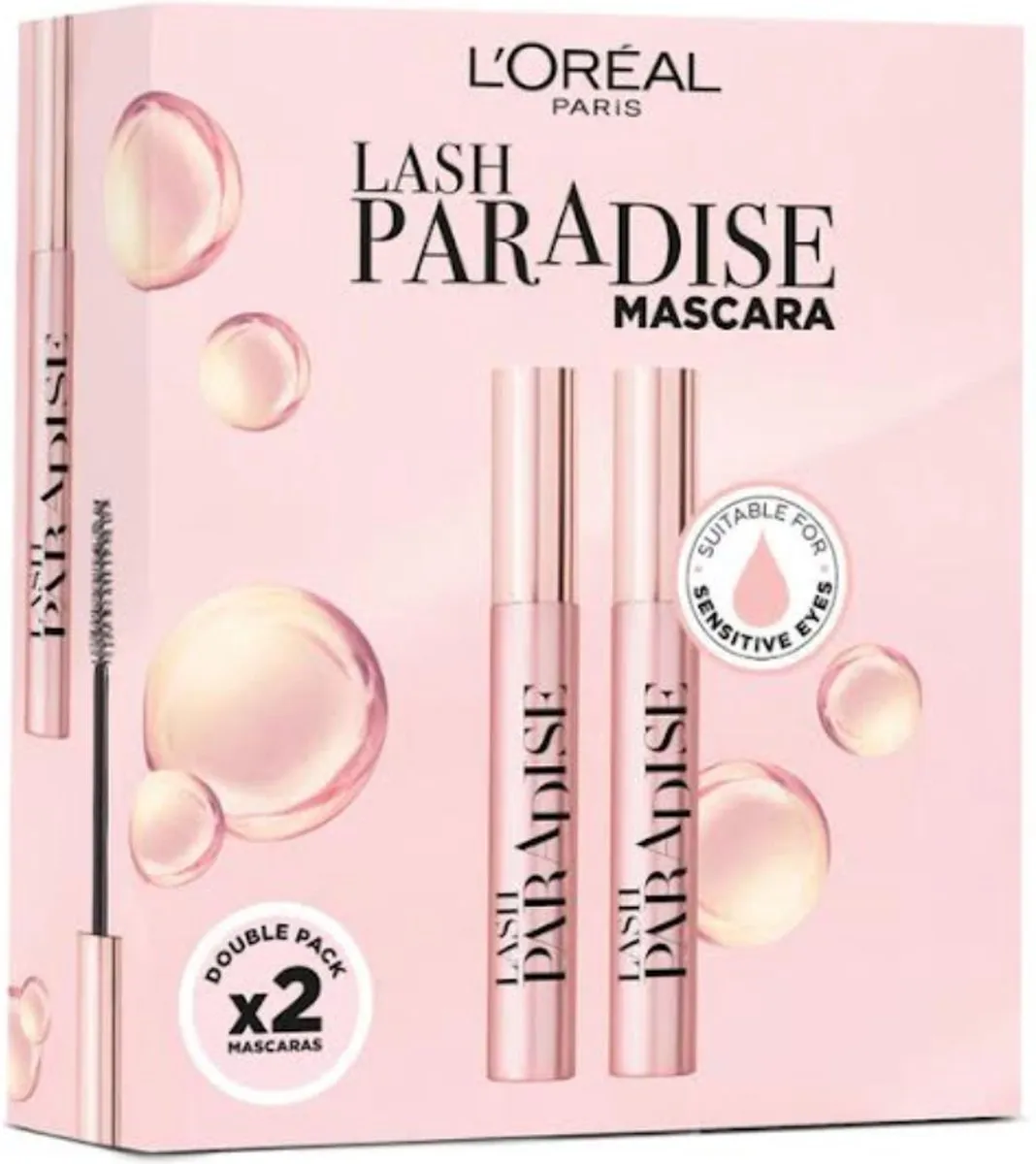 L'Oréal Paris Lash Paradise Mascara Duo - 2x 9.2ml - Zwart - afbeelding 2 van 2