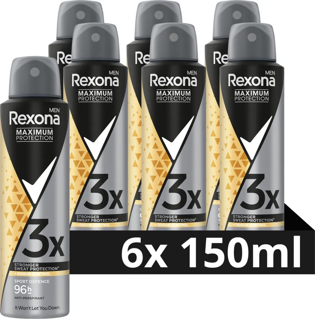 Rexona Men Anti-Transpirant Spray Maximum Protection Sport Defence - 6x150ml