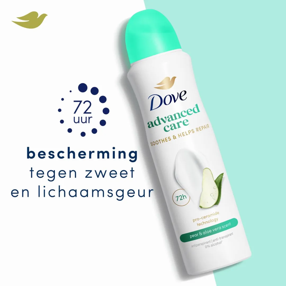 Dove Anti-Transpirant Spray Advanced Care Pear & Aloe Vera - 6x150ml
