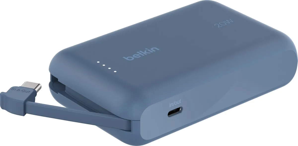 Belkin BoostCharge Powerbank 10.000mAh BPB021hqBL - 20W - Blauw