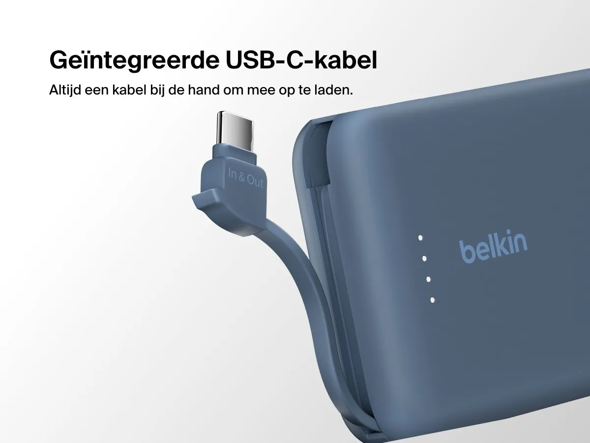 Belkin BoostCharge Powerbank 10.000mAh BPB021hqBL - 20W - Blauw