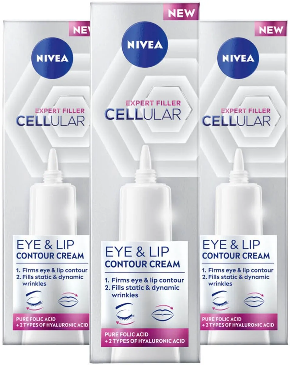 NIVEA Cellular Filler Oogcontourcrème - 3x15ml