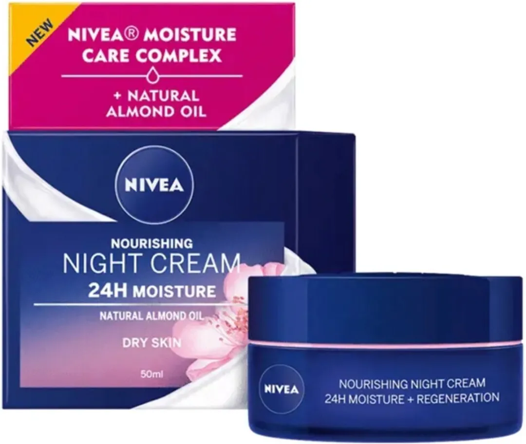 NIVEA Essentials Herstellende Nachtcrème 50ml - 3 Stuks