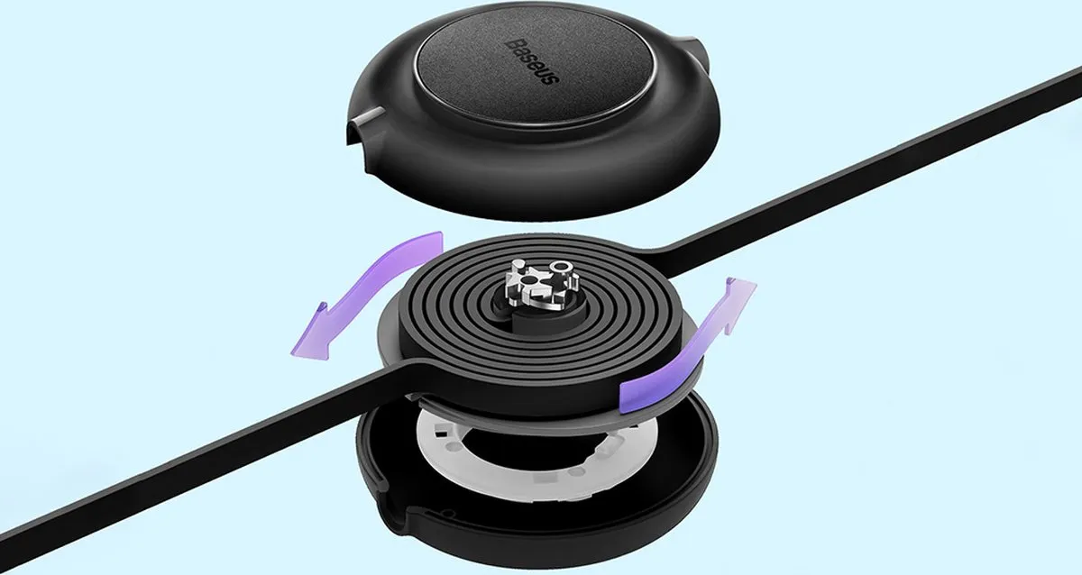 Baseus Bright Mirror 2 CAMJ010001 Oprolbare Kabel - USB-A/USB-C/Lightning/Micro USB - Zwart