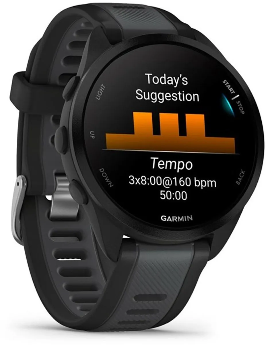 Garmin Forerunner 165 Music Hardloophorloge 43mm - Black/Slate Grey