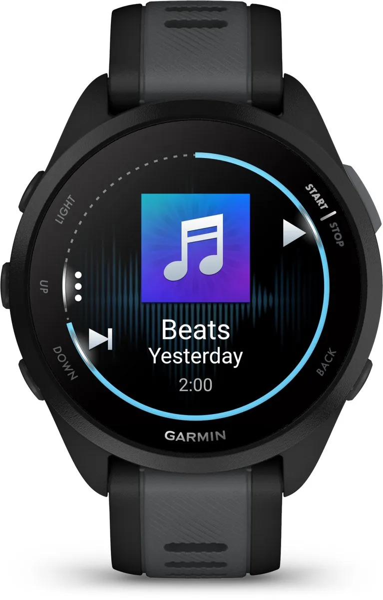 Garmin Forerunner 165 Music Hardloophorloge 43mm - Black/Slate Grey