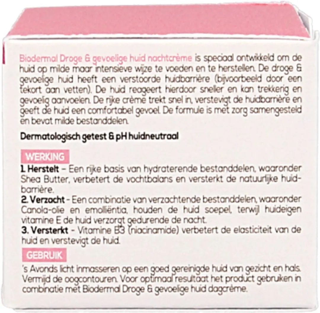 Biodermal Nachtcrème Gevoelige Huid 50ml - afbeelding 6 van 6