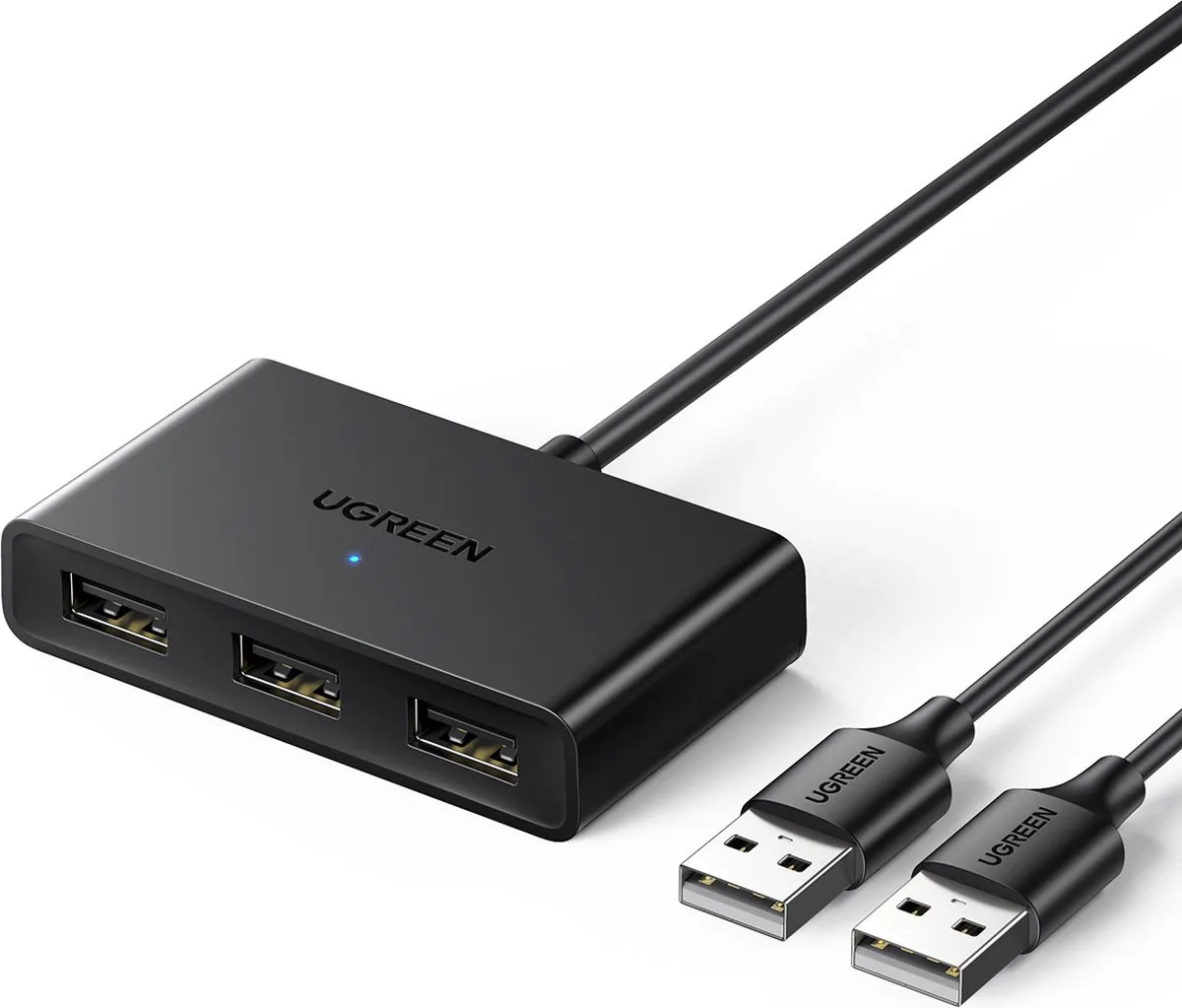 UGREEN CM409 Schakelaaradapter USB - 2 Ingangen 3 Uitgangen - Zwart