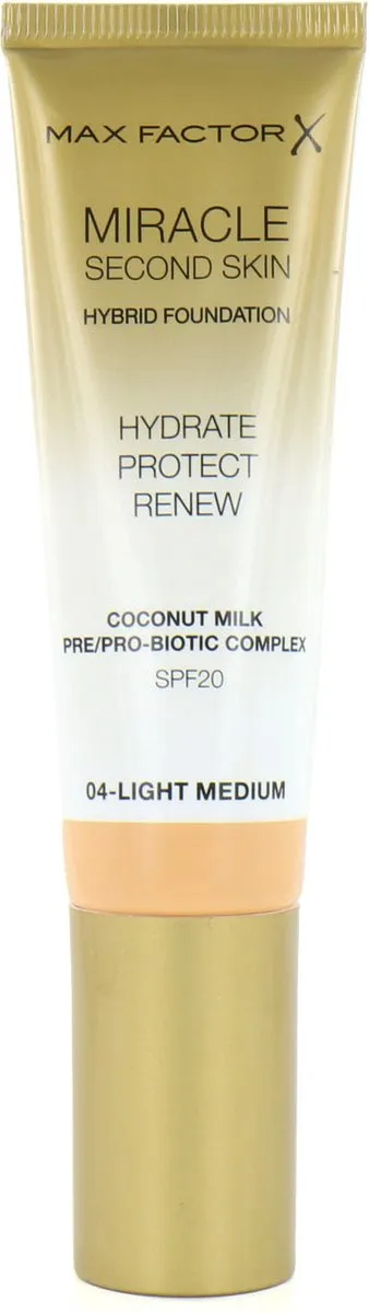 Max Factor Miracle Second Skin Foundation 04 Light Medium - 32,8ml - afbeelding 6 van 6