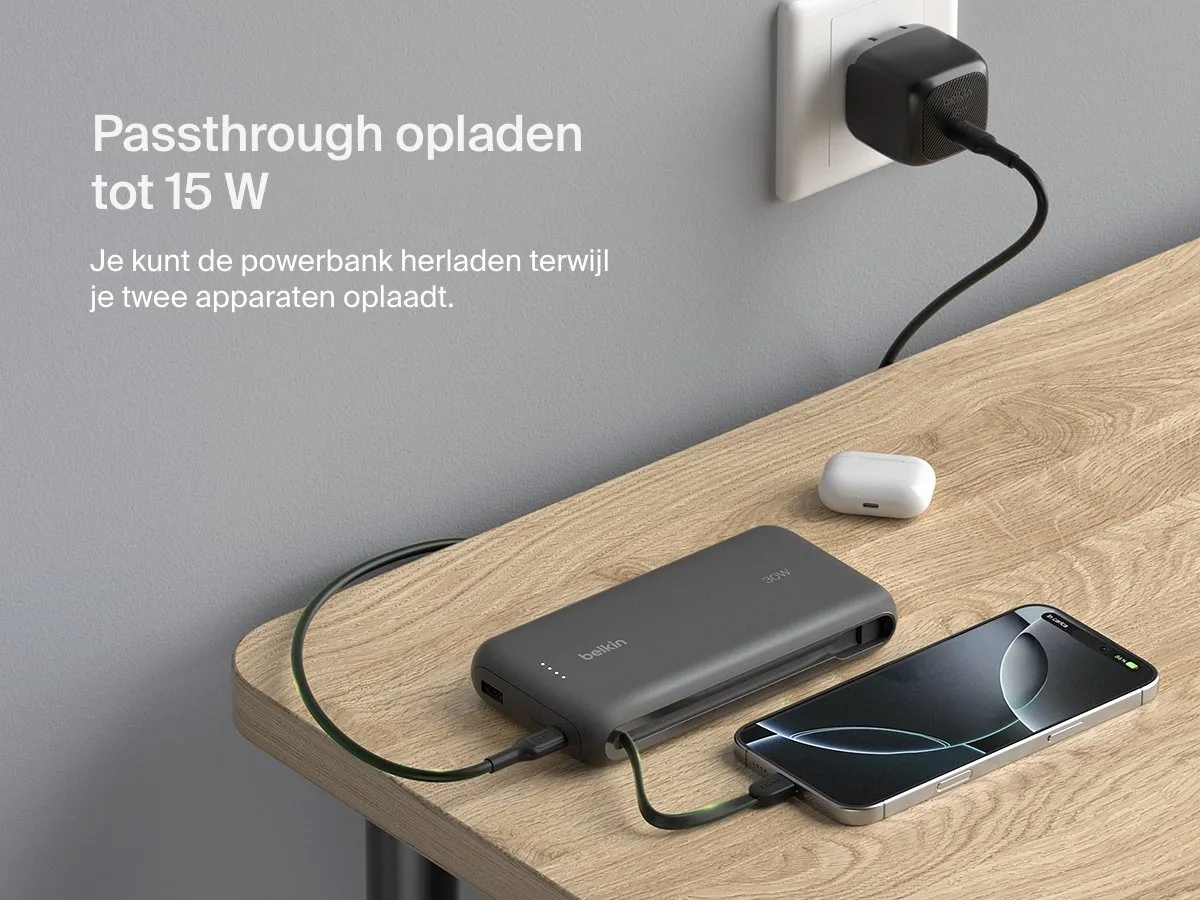 Belkin BoostCharge 20.000mAh Powerbank 30W - Zwart - afbeelding 6 van 6