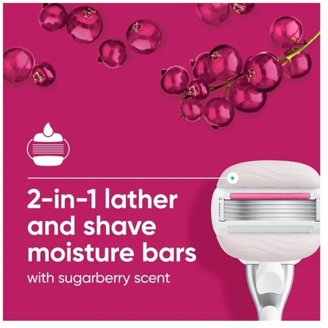 Gillette Venus Pro ComfortGlide Sugarberry Navulmesjes 5 Bladen - 3 Stuks - Roze