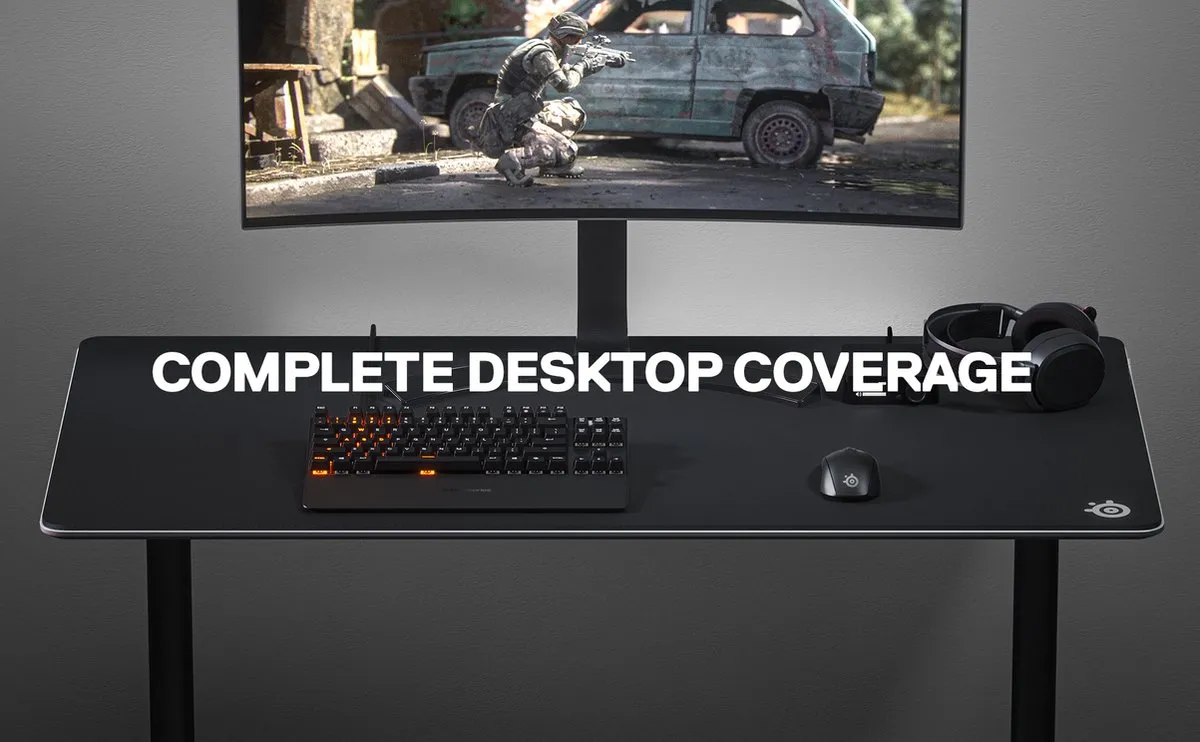 SteelSeries QcK 3XL Gaming Muismat 122x59cm - Zwart