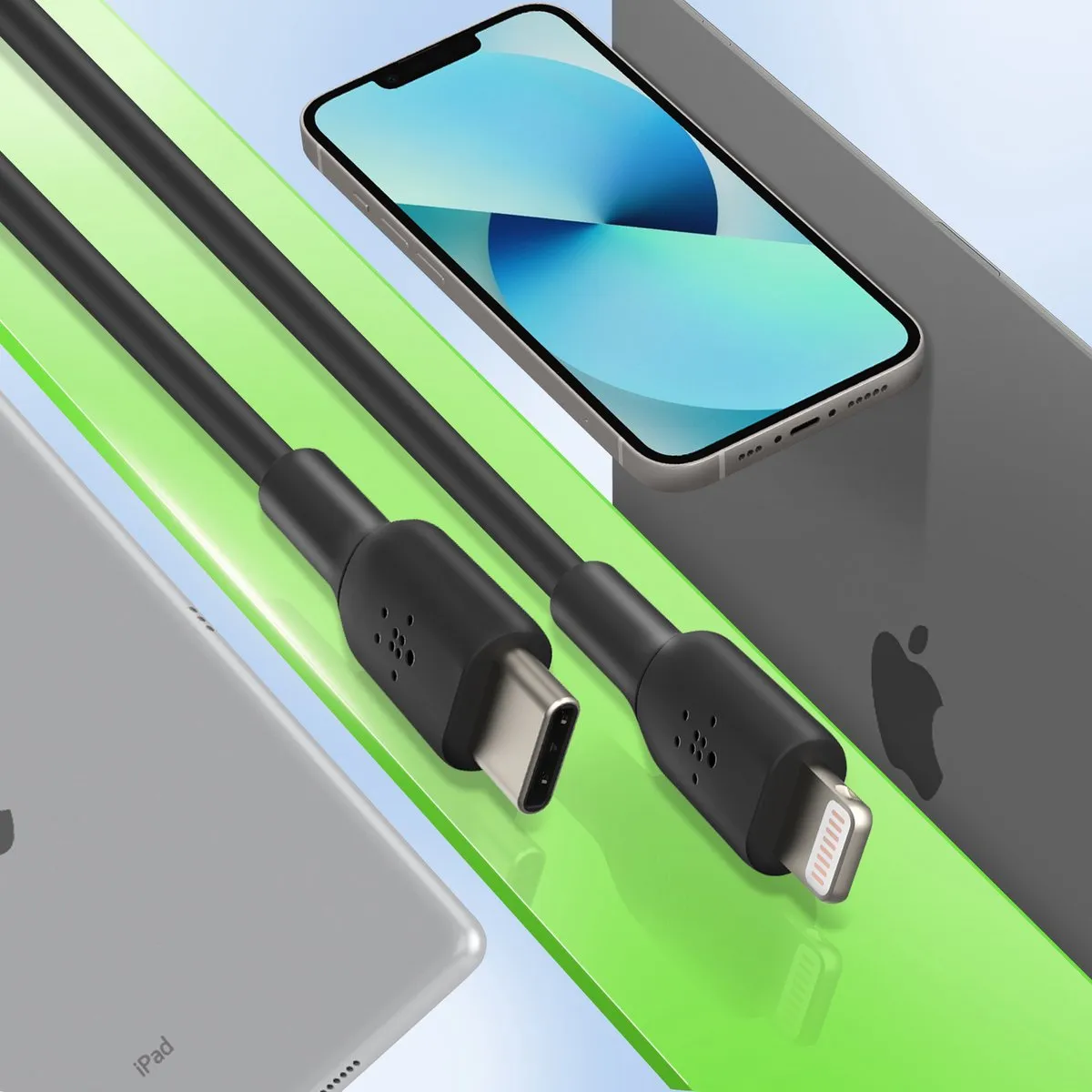 Belkin CAA003bt1MBK Lightning naar USB-C Kabel 1m - Zwart
